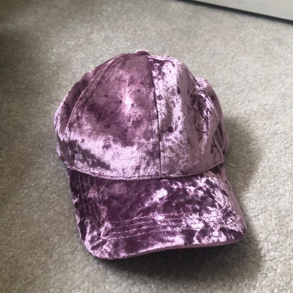 crushed velvet baseball cap